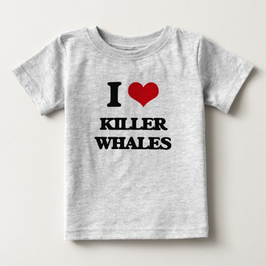 私はシャチが大好き ベビーTシャツ (正面)