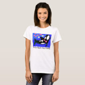 私はシャチのクジラを愛します Tシャツ (正面フル)