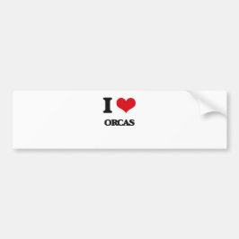 私はシャチを愛します バンパーステッカー