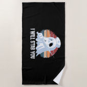 私はシャツを刺す、幽霊ナースハロウィーンヴィン ビーチタオル (正面)