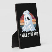 私はシャツを刺す、幽霊ナースハロウィーンヴィン フォトプラーク (側面)