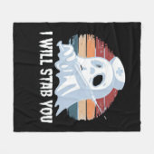 私はシャツを刺す、幽霊ナースハロウィーンヴィン フリースブランケット (正面(横))