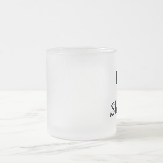 私はシャマスが大好き フロストグラスマグカップ (中央)