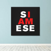 私はシャム人 キャンバスプリント (インサイチュ (ウッドフロア))