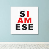 私はシャム人 キャンバスプリント (インサイチュ (ウッドフロア))