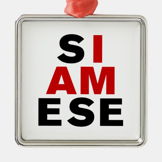 私はシャム人 メタルオーナメント (正面)