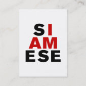 私はシャム人 名刺 (裏面)