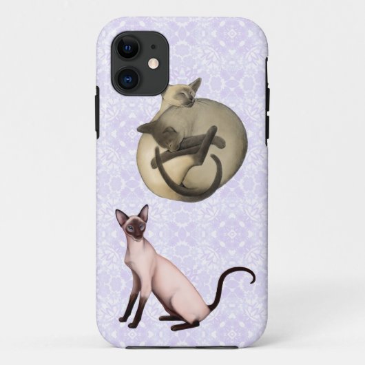 私はシャム猫のiPhoneの場合を愛します Case-Mate iPhoneケース (裏面)