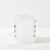 私はシャム私のオオヤマネコポイントを愛します(オス猫) フロストグラスマグカップ (中央)