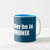 私はシャモニー・フランスに行きたい ツートーンマグカップ (正面右)