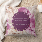 "私はシャロンのバラ"フローラ装飾枕 クッション (ブランケット)
