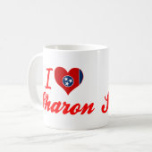 私はシャロン、テネシー州を愛します コーヒーマグカップ (正面左)