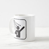 私はシャワーペットでいら立たせます恥をかくことを小便をします コーヒーマグカップ (正面左)