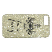 私はシャンデリアファンシースパークリー金ゴールドiPhone 7ケース Case-Mate iPhoneケース (裏面(横))