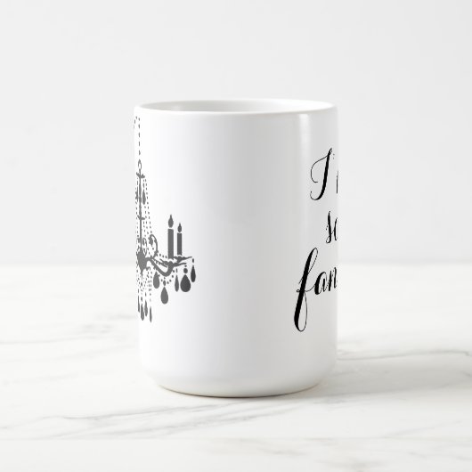 私はシャンデリアファンシーマグとスワッグ コーヒーマグカップ (中央)
