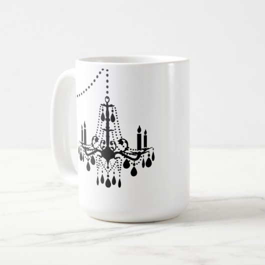 私はシャンデリアファンシーマグとスワッグ コーヒーマグカップ (正面左)