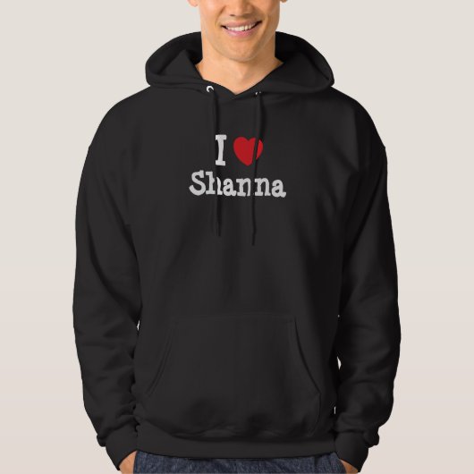私はシャンナハートTシャツが大好き パーカ (正面)