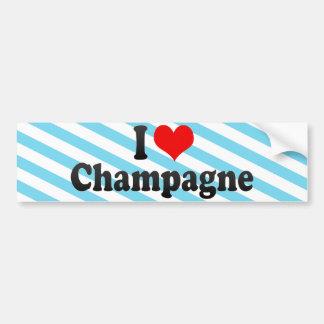 私はシャンペンを愛します バンパーステッカー