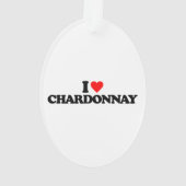 私はシャードネーワインを愛します オーナメント (裏面)