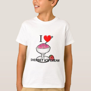 私はシャーベットのアイスクリームを愛します Tシャツ
