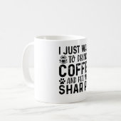 私はシャール平を撫でたい コーヒーマグカップ (正面左)