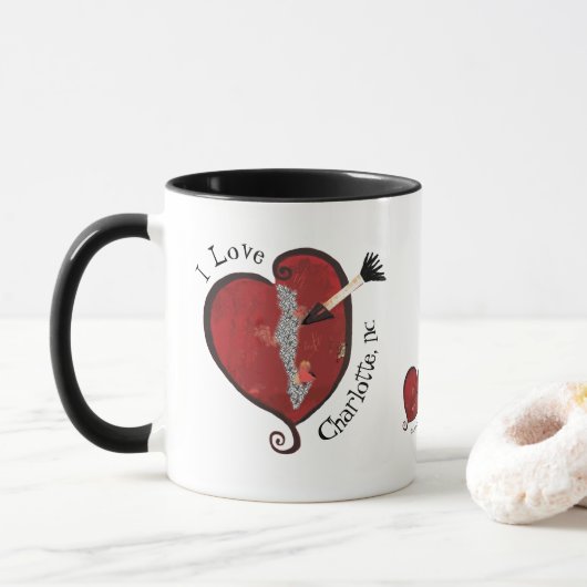私はシャーロットのNCのマグを愛します マグカップ (ドーナツ)