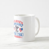 私はシュナウザーとアメリカが好き コーヒーマグカップ (正面右)