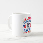 私はシュナウザーとアメリカが好き コーヒーマグカップ (正面左)