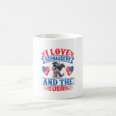 私はシュナウザーとアメリカが好き コーヒーマグカップ (中央)