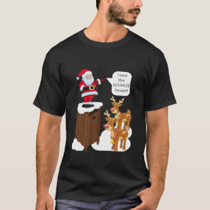私はシュミットハウスのおもしろいクリスマスサンタTシャツと言った Tシャツ