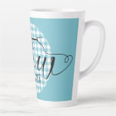 私はシュー・ブルー素晴らし・ギンガム カフェラテマグ (右)