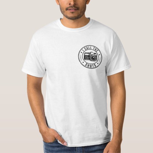 私はショットを呼びますカメラの楽しみ写真家両面 Tシャツ (正面)