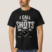 私はショットを呼びます ビンテージカメラ Tシャツ (正面)