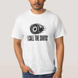 私はショットを呼びます 飛ぶ弾丸レンズ写真家 Tシャツ