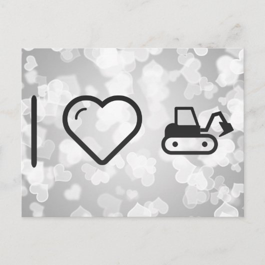私はショベル好き ポストカード (正面)