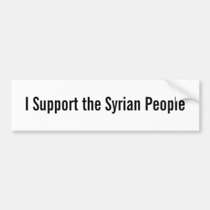 私はシリアの人々を支えます バンパーステッカー