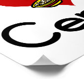 私はシリアルを愛ハート ポスター (角)