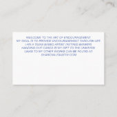 私はシリーズ – 色の女性のために 名刺 (裏面)