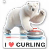 私はシロクマのカールが大好き シール (正面)