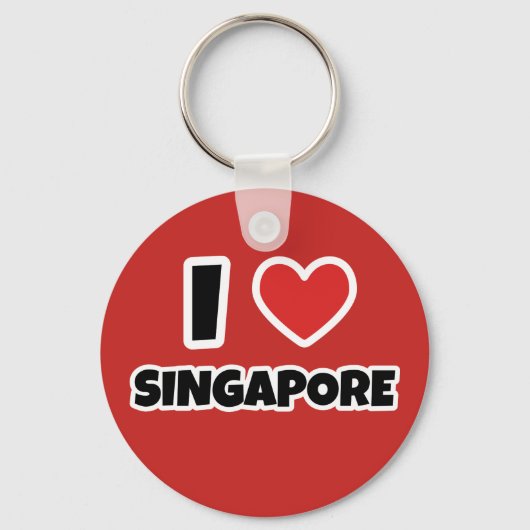 私はシンガポールが大好きだ キーホルダー (正面)