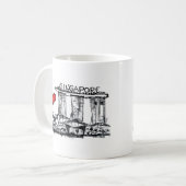 私はシンガポールを愛します コーヒーマグカップ (正面左)