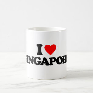 私はシンガポールを愛します コーヒーマグカップ
