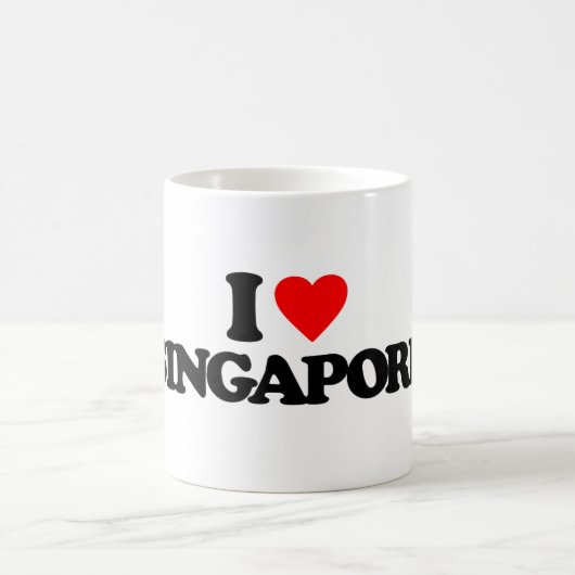 私はシンガポールを愛します コーヒーマグカップ (中央)