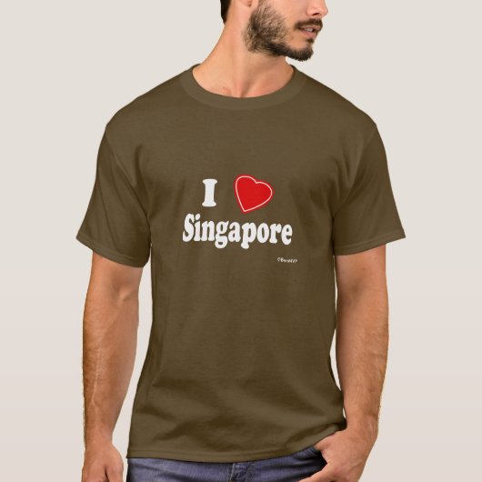 私はシンガポールを愛します Tシャツ (正面)