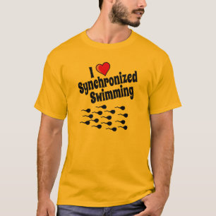 私はシンクロナイズドスイミングを愛します Tシャツ