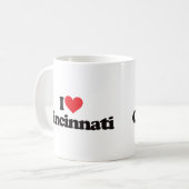 私はシンシナチを愛します コーヒーマグカップ (正面左)