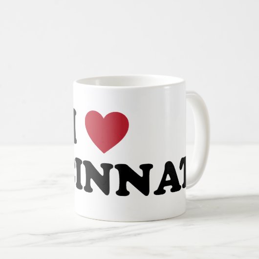 私はシンシナチオハイオ州を愛します コーヒーマグカップ (正面右)