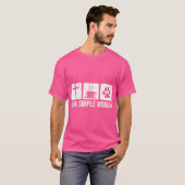私はシンプルの女性 – Jesus Coffee Dog Tシャツ (正面フル)