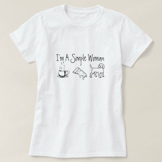 私はシンプル女 Tシャツ (デザイン正面)