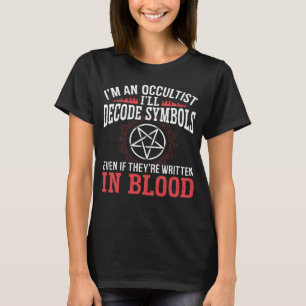 私はシンボルをデコードSatanic Baphomet Witchcraft Go Tシャツ